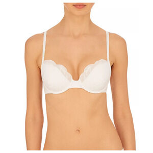 Natori Essence Demi Contour Underwire Bra Bright White Size 32DDD 1169